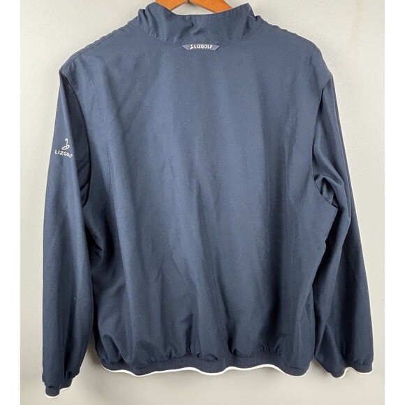 Liz Golf Claiborne Women's Jacket Size XL Blue 1/4 Zip Windbreaker Vented Lined - Picture 7 of 7